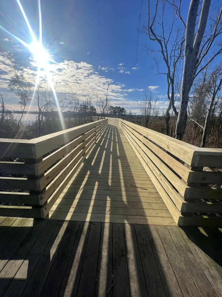 Lawson Creek Park Marsh wooden walkway, Bobby Cahoon Marine Construction