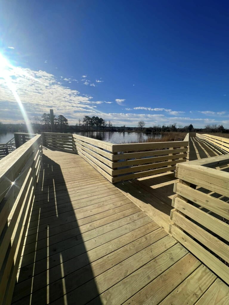 Lawson Creek Park Marsh wooden walkway, Bobby Cahoon Marine Construction
