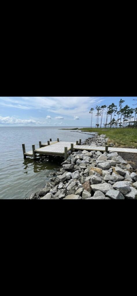 Small Dock Build in River Dunes with a Little Rock Work, Bobby Cahoon Marine Construction