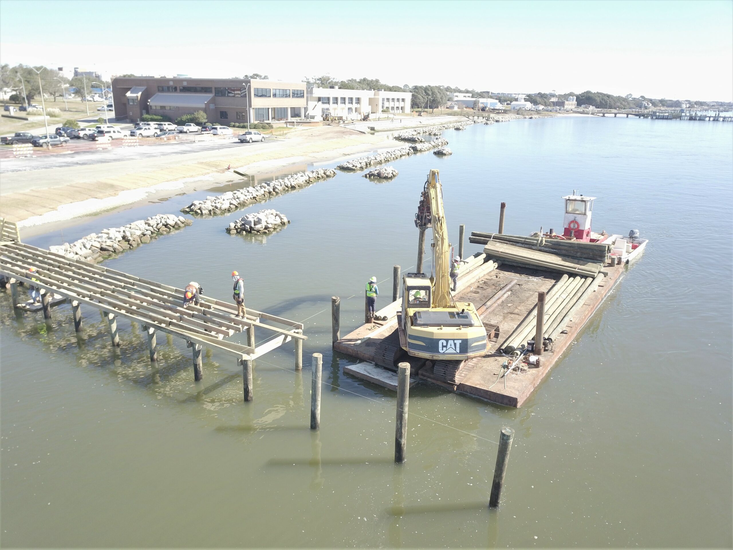 dock build in progress, Bobby Cahoon Marine Construction